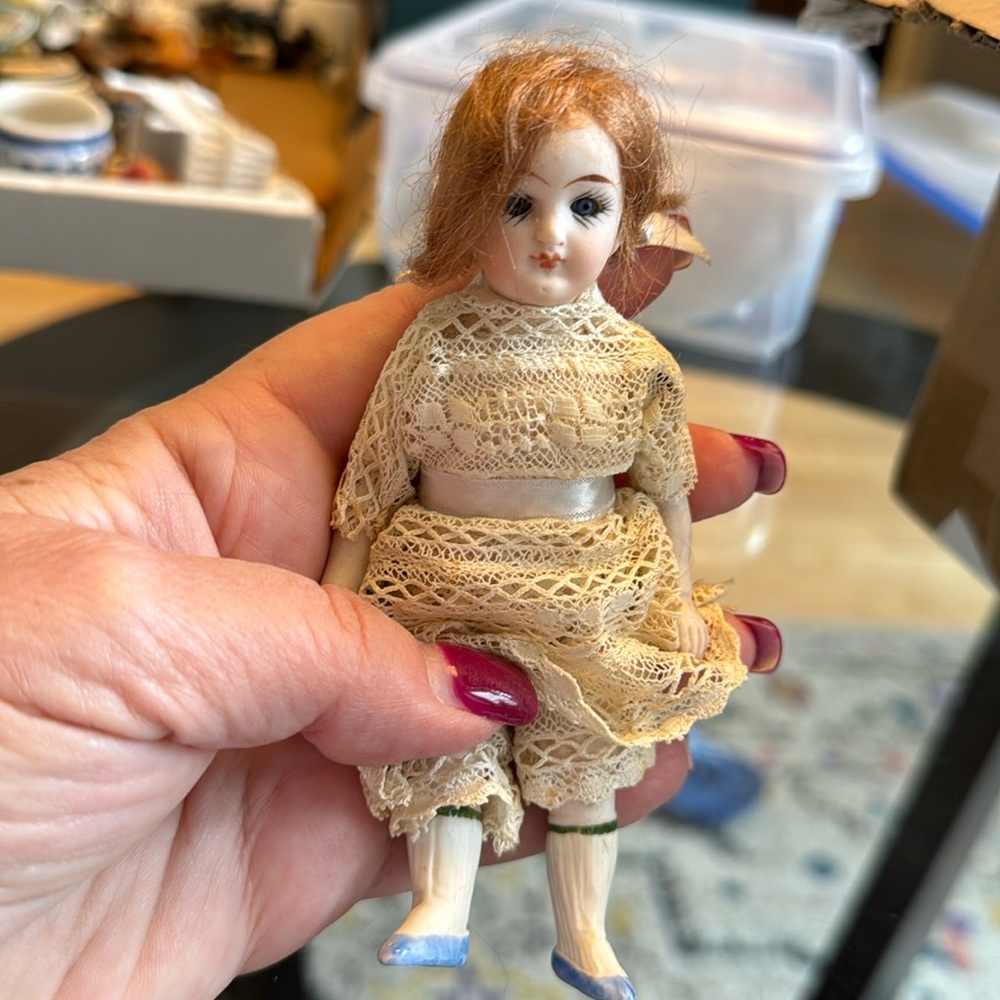 Two German bisque dolls 3.5-5”, great condition - Picture 2 of 5